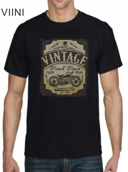 Viini-Shirt-black-Vintage - Digitaldruck